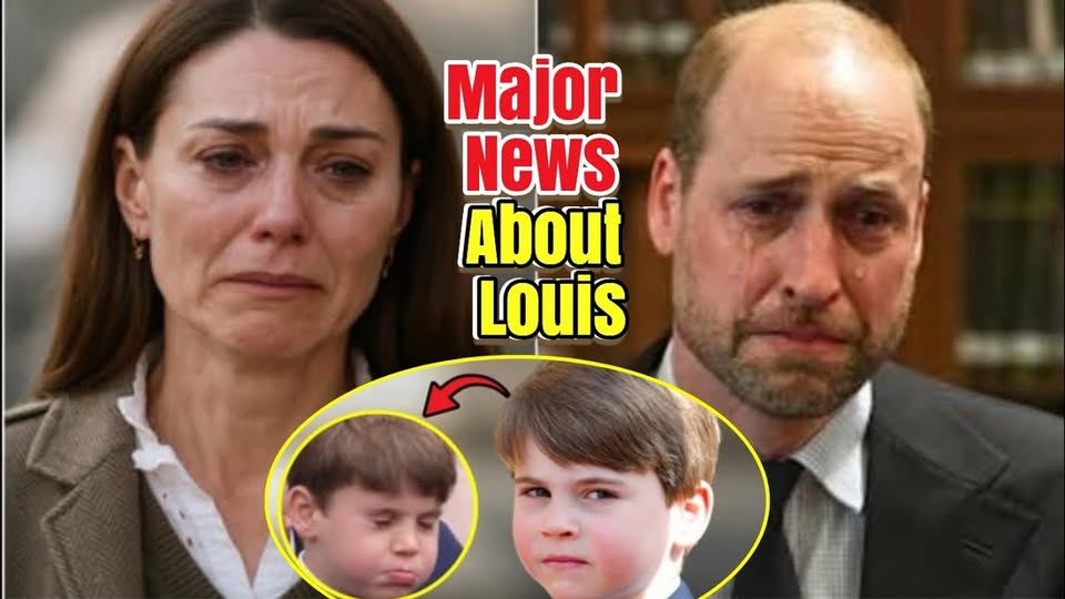 Tonight, Buckingham stands frozen under a moonless sky. William and Catherine’s sorrowful figures emerged on the Grand Staircase, faces pale, eyes hollow. The long-feared secret about Prince Louis has finally surfaced. The words that followed shattered the royal calm: “With unbearable pain… we must tell you…