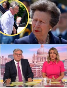 15 MINUTES AGO — HEARTBREAKING SCENES ON LIVE TV A Good Morning Britain host breaks down in tears on air while delivering sad news from Princess Anne. The audience sits in stunned silence; fans bow their heads in sorrow. The presenter’s voice echoes: “Her husband…