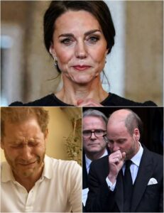 A NIGHT OF TERROR. The Palace confirms a tragic announcement from Princess Kate. Prince Harry collapses in tears watching live. William suppresses his grief to lead an emergency meeting at 1 a.m. Then Kate, as Queen, speaks through emotion: “Thank you for your comfort in our time of pain…